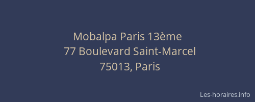 Mobalpa Paris 13ème
