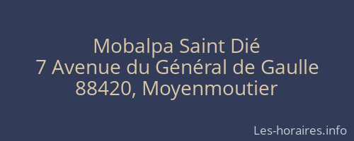 Mobalpa Saint Dié