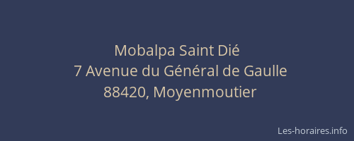 Mobalpa Saint Dié