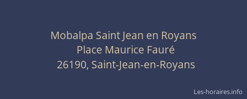 Mobalpa Saint Jean en Royans