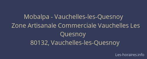Mobalpa - Vauchelles-les-Quesnoy