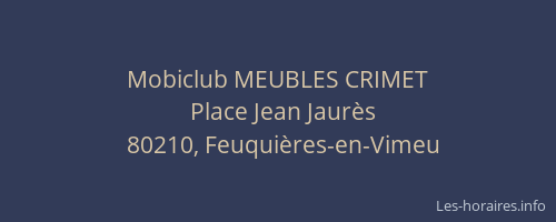 Mobiclub MEUBLES CRIMET