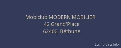 Mobiclub MODERN'MOBILIER