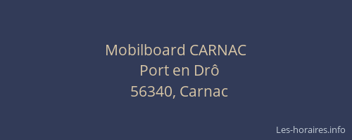 Mobilboard CARNAC