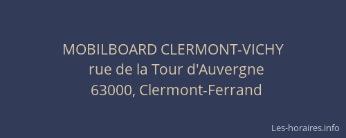 MOBILBOARD CLERMONT-VICHY