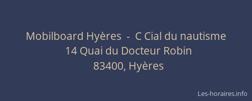 Mobilboard Hyères  -  C Cial du nautisme