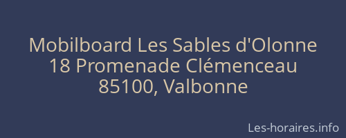 Mobilboard Les Sables d'Olonne