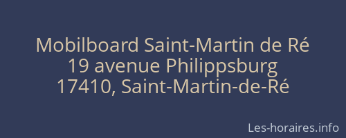 Mobilboard Saint-Martin de Ré