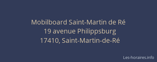 Mobilboard Saint-Martin de Ré