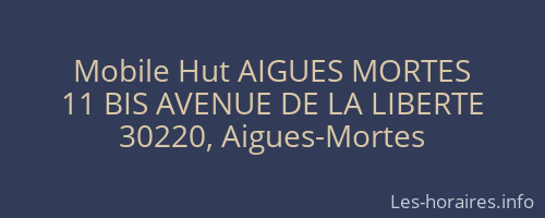 Mobile Hut AIGUES MORTES