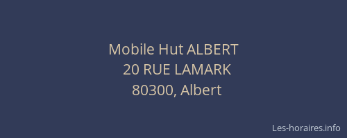 Mobile Hut ALBERT