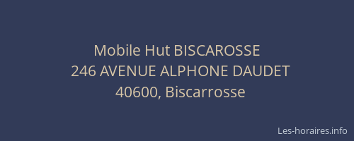 Mobile Hut BISCAROSSE