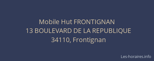 Mobile Hut FRONTIGNAN