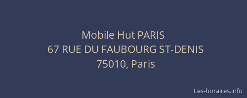 Mobile Hut PARIS