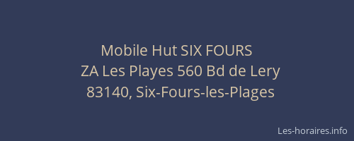 Mobile Hut SIX FOURS