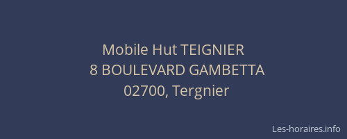 Mobile Hut TEIGNIER
