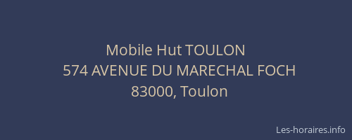 Mobile Hut TOULON