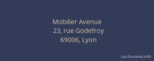 Mobilier Avenue