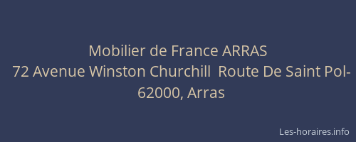 Mobilier de France ARRAS