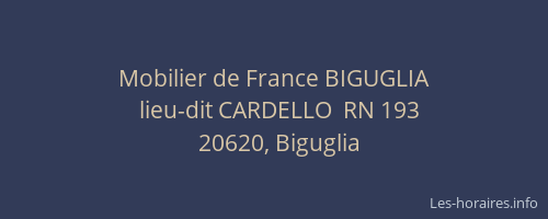 Mobilier de France BIGUGLIA
