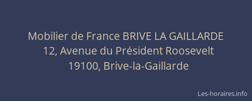 Mobilier de France BRIVE LA GAILLARDE