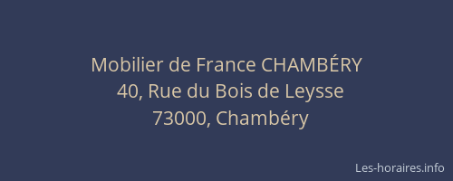 Mobilier de France CHAMBÉRY