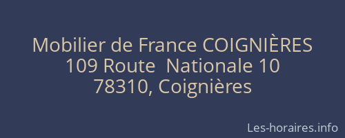 Mobilier de France COIGNIÈRES