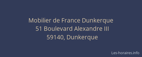 Mobilier de France Dunkerque