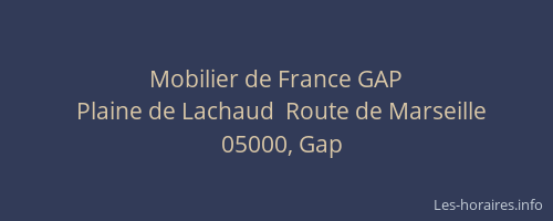 Mobilier de France GAP