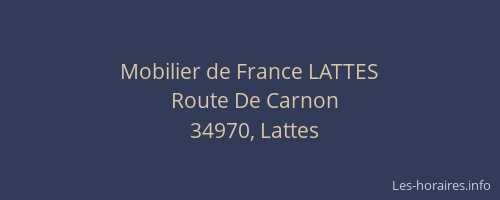 Mobilier de France LATTES