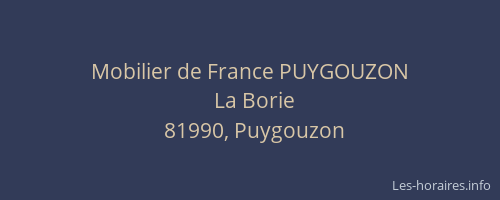 Mobilier de France PUYGOUZON