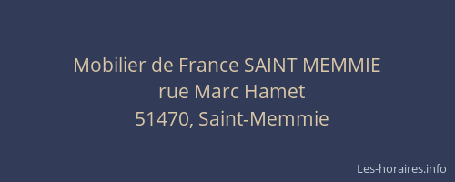 Mobilier de France SAINT MEMMIE