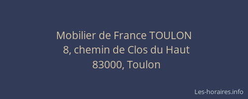Mobilier de France TOULON