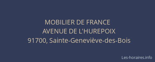 MOBILIER DE FRANCE