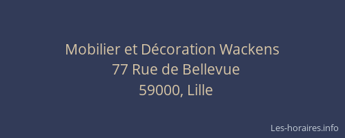 Mobilier et Décoration Wackens