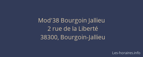 Mod'38 Bourgoin Jallieu