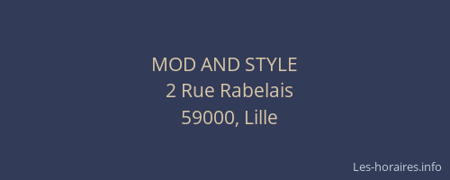 MOD AND STYLE