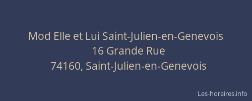 Mod Elle et Lui Saint-Julien-en-Genevois