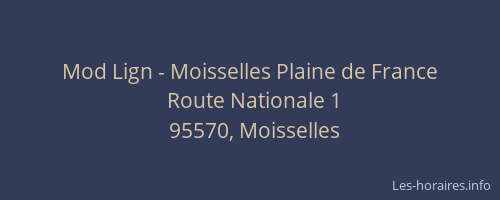 Mod Lign - Moisselles Plaine de France