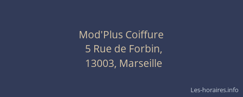 Mod'Plus Coiffure