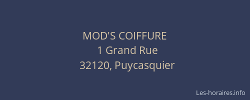 MOD'S COIFFURE