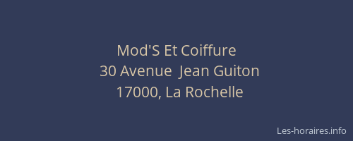 Mod'S Et Coiffure