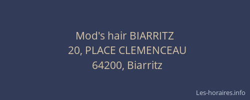 Mod's hair BIARRITZ
