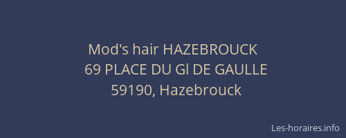 Mod's hair HAZEBROUCK