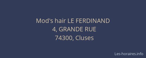 Mod's hair LE FERDINAND