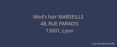 Mod's hair MARSEILLE
