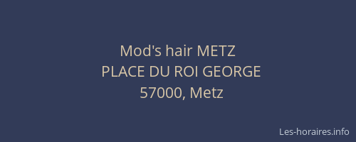 Mod's hair METZ