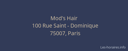 Mod's Hair