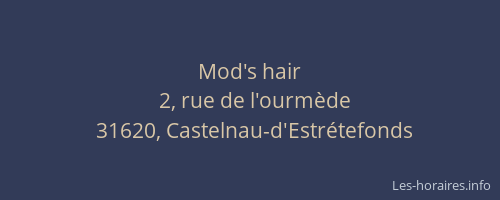 Mod's hair