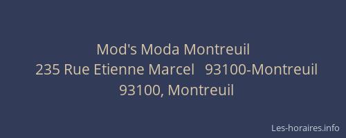 Mod's Moda Montreuil